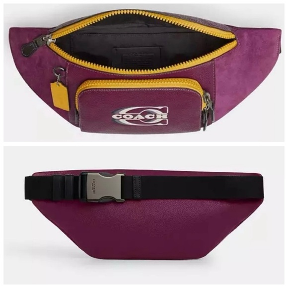 Limited Ed❌Coach Track Belt Bag In Colorblock🥳🥳❌❌ - Picture 6 of 16